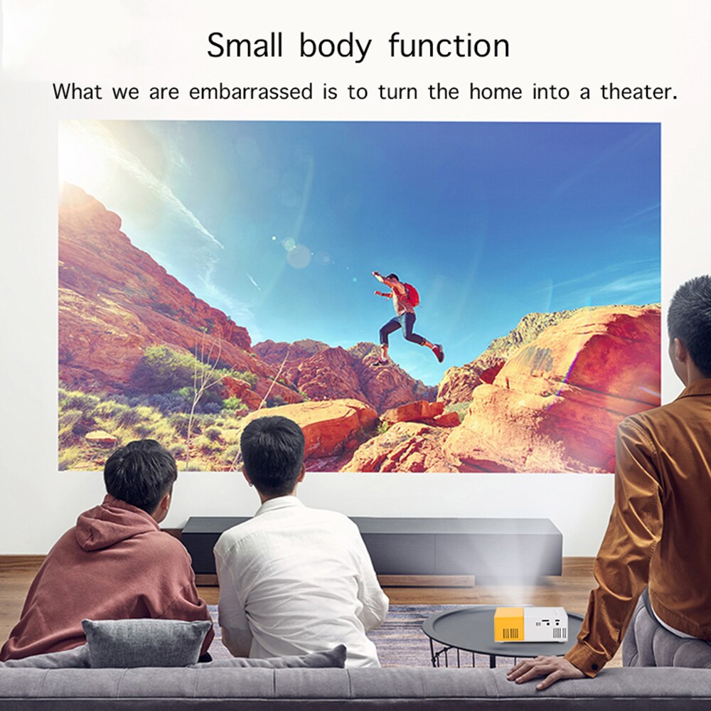 Led Projector 400 Lumen Mini 720P 1080P Draagbare Video Projector Ingebouwde Luidspreker Afstandsbediening Voor Thuis theater Entertainment