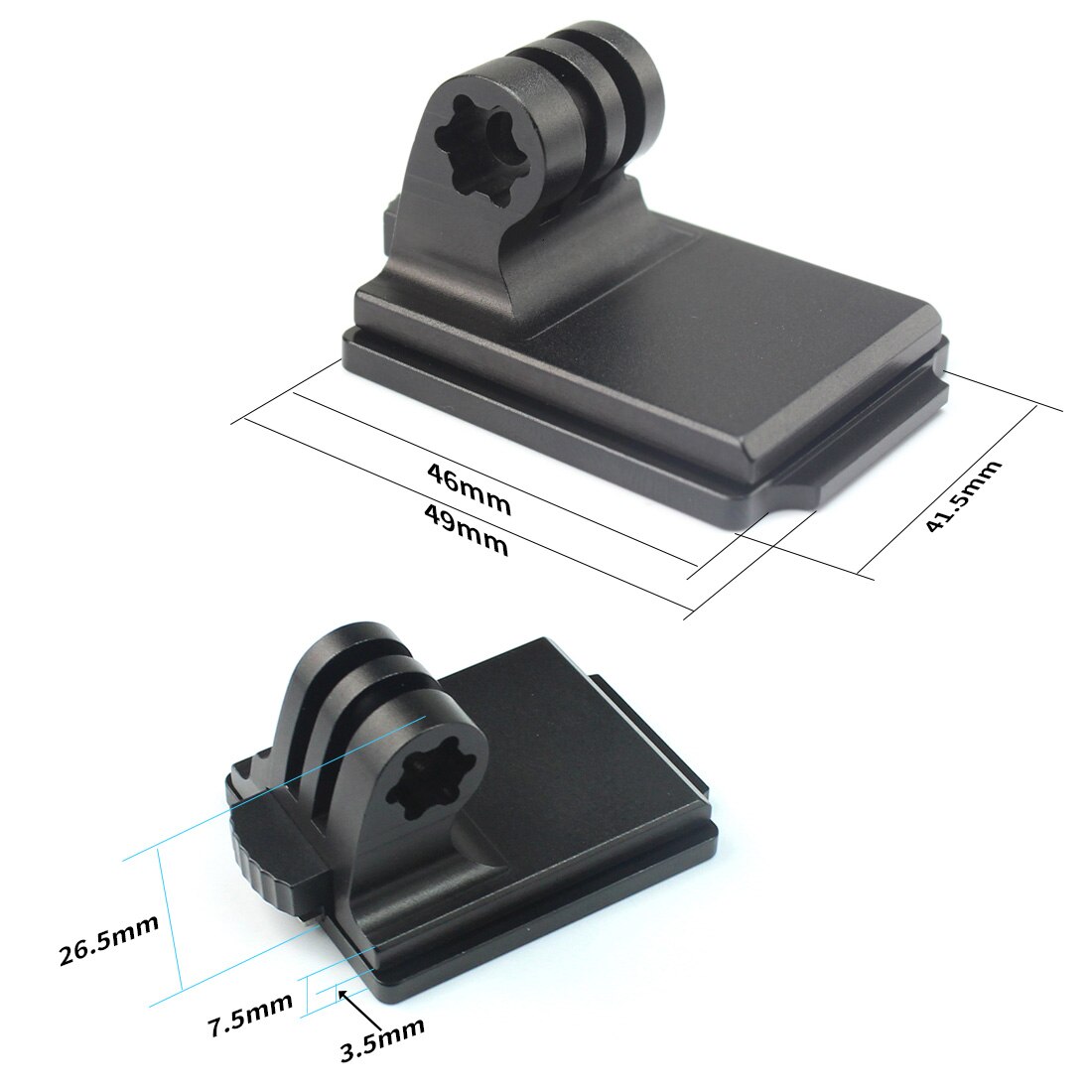 Aluminum Helmet Fixed Mount Stainless Steel with Adjustment Long Screw With Cap for GoPro 9/8/MAX Sport Camera Spare Parts