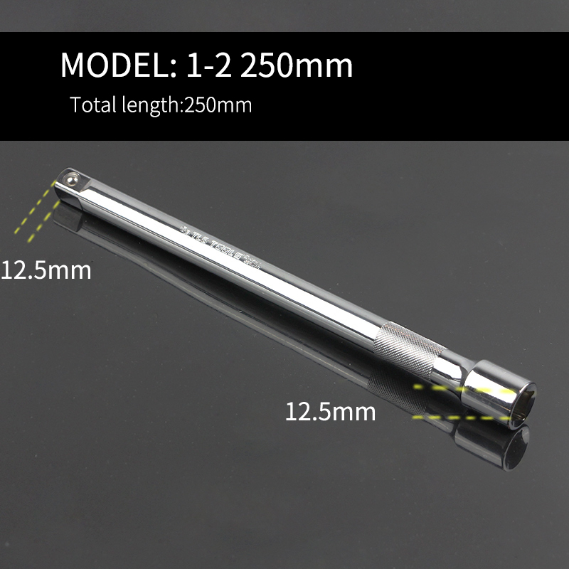 Socket ratchet wrench extension bar 1/4" 3/8" 1/2" crv 50/75/100/125/150/250mm long bar: 1-2 250mm