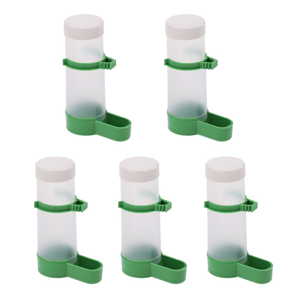 5PCS Pet Bird Automatic Water Feeder Parrot Canary Finch Drinking Fountain