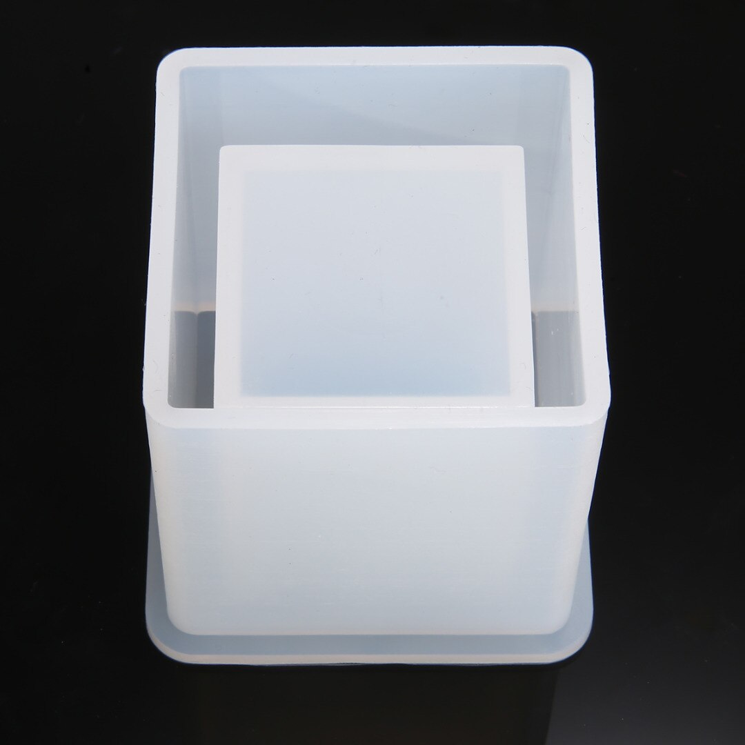 Handmade Round/Square Silicone Mold Cylinder Cuboid Epoxy Resin Container Mould DIY Pen Holder Mold Storage For Decoration