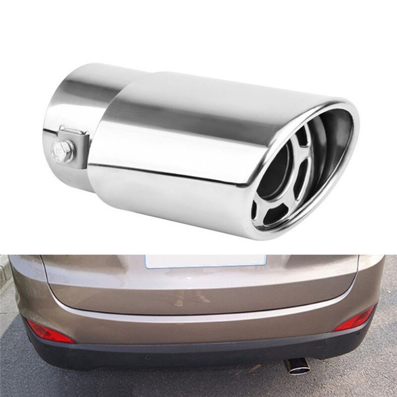 1 pc Chrome Trim Modified Car Liner Pipe Stainless Steel Car Exhaust Muffler Tip Pipe Exhaust System