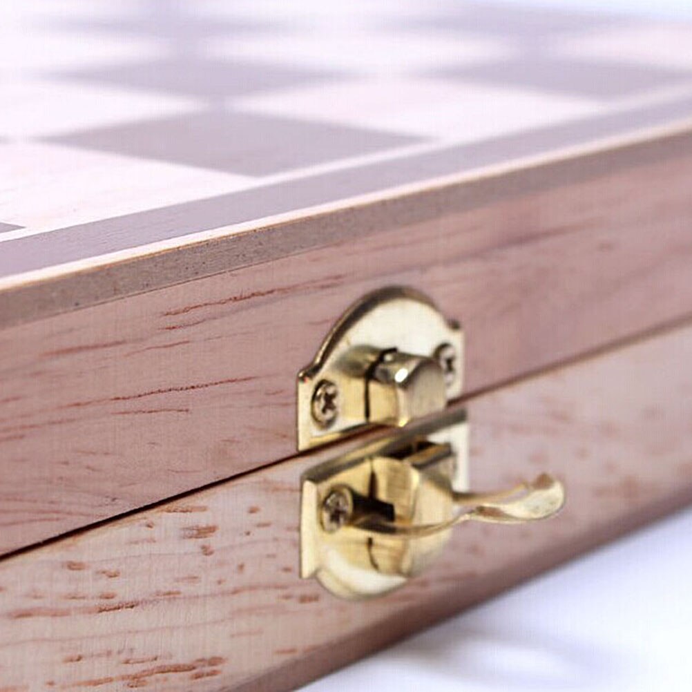 Wooden Chess Board Set Stress Relief Foldable Wooden Games Chess Pieces Set Antistress Funny Toys For Kids Adult