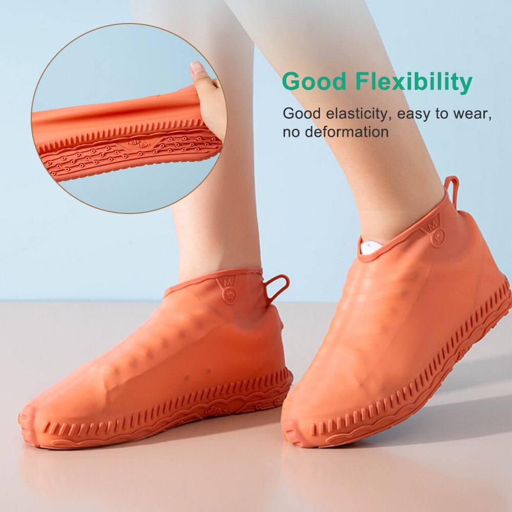 Siliconen Waterdichte Gewatteerde Schoen Cover Herbruikbare Regenachtig Weer Waterdichte Antislip Schoen Beschermhoes Unisex Clean Shoe Cover