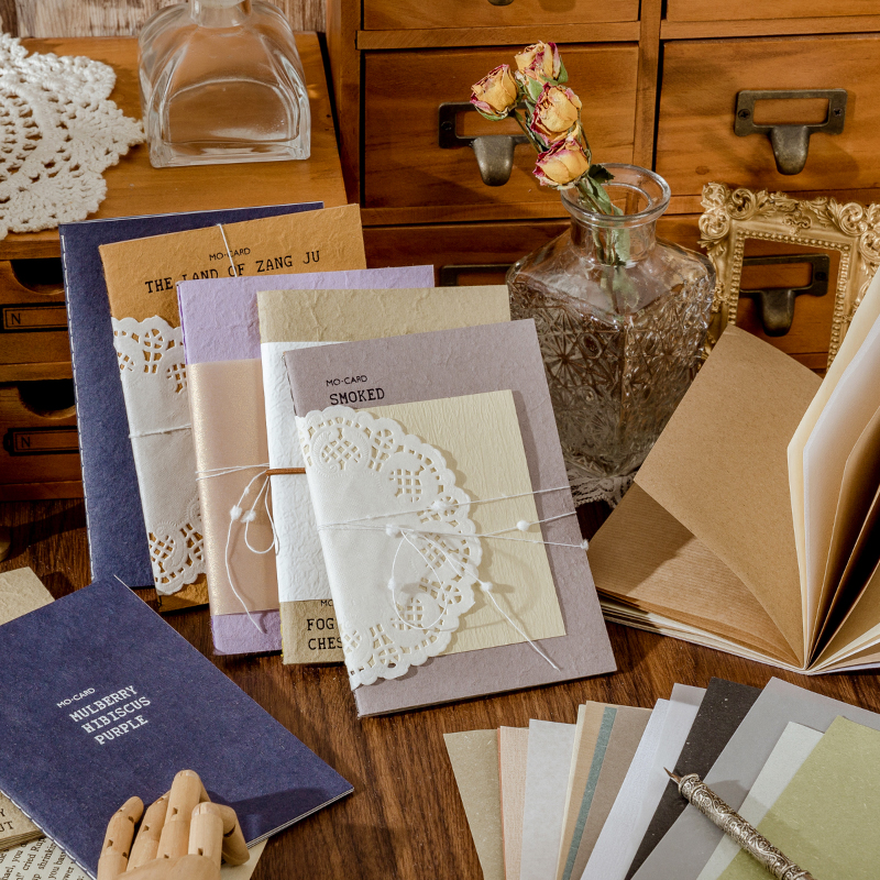 Páginas de libro en blanco para manualidades, papel de álbum de recortes, planificador de diario, Vintage, decorativo, DIY, 40 unids/lote