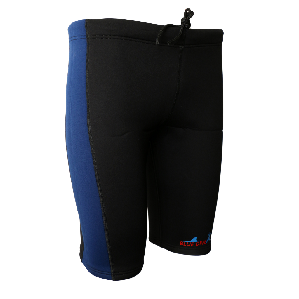 Unisex 3mm neopren dykkershorts våddragter bukser stretch varm behagelig vintersvømning roning sejle surfing bukser mænd kvinder: Marineblå l