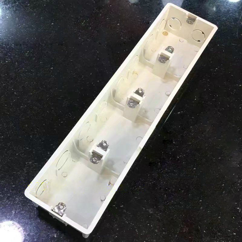 4*86 Type Junction Box Concealed PVC Wiring 4 Gang Switch Socket Line Base Four Together Bottom Dark Box