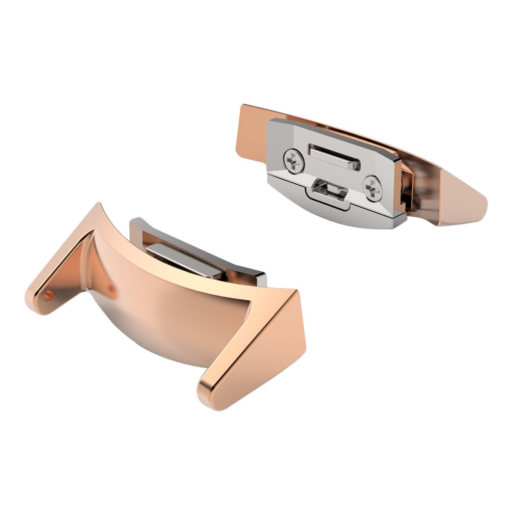 2 Stuks Rvs Horloge Band Connector Adapter 20Mm Voor Samsung Gear S2 RM-720: Rose gold