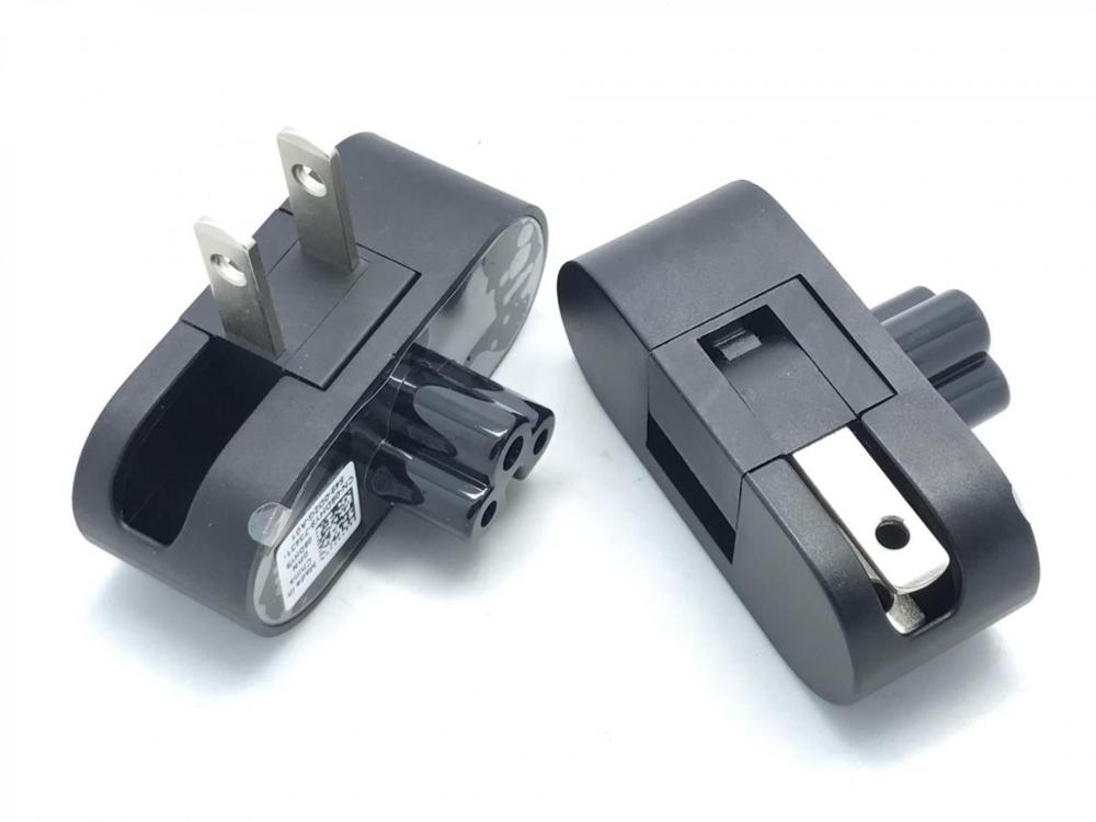 Opvouwbare Stekker Adapter Voor Dell XPS13 Xps 13 Laptop Adapter Venue 11 Pro 5130 7130 7139 7140 3 Naar 2 Pin Plug