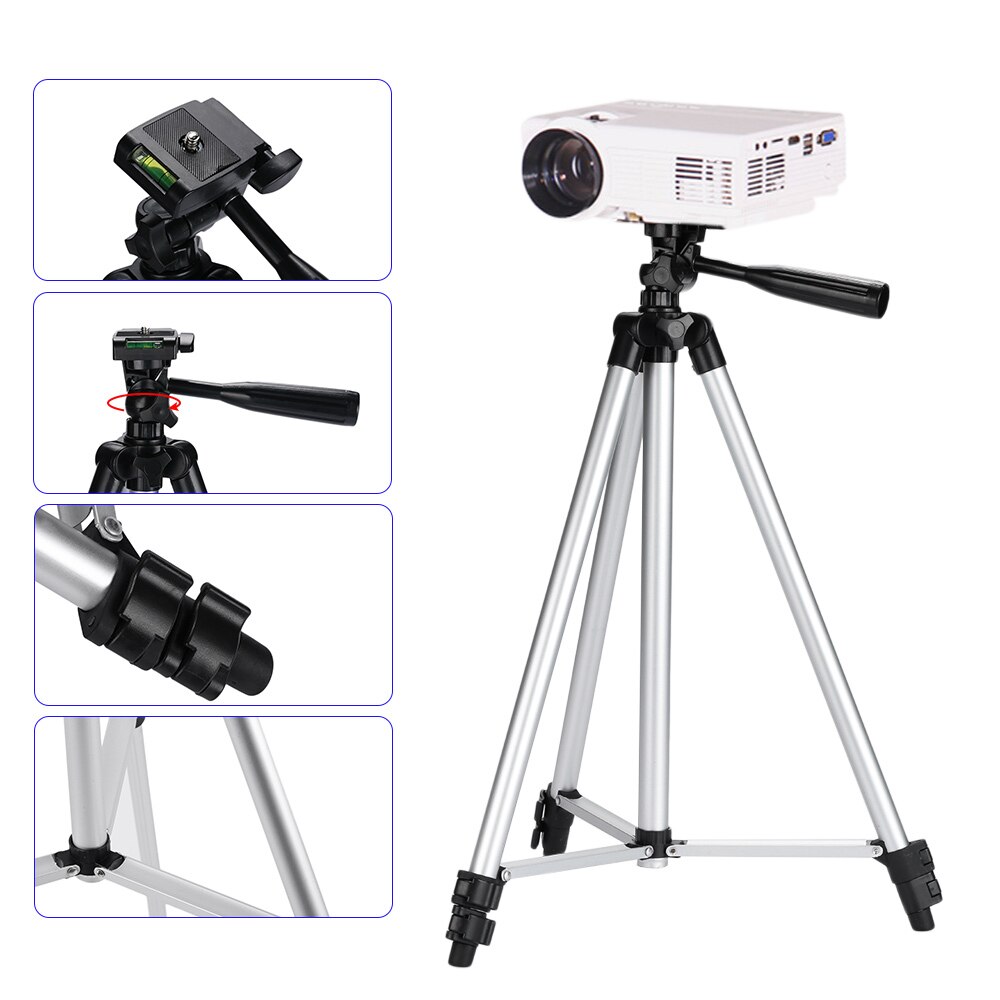 Professionele Reizen Aluminium Stevige Camera Statief Accessoires Stand Panoramische Camera Statief voor Camera Projector Draagbare