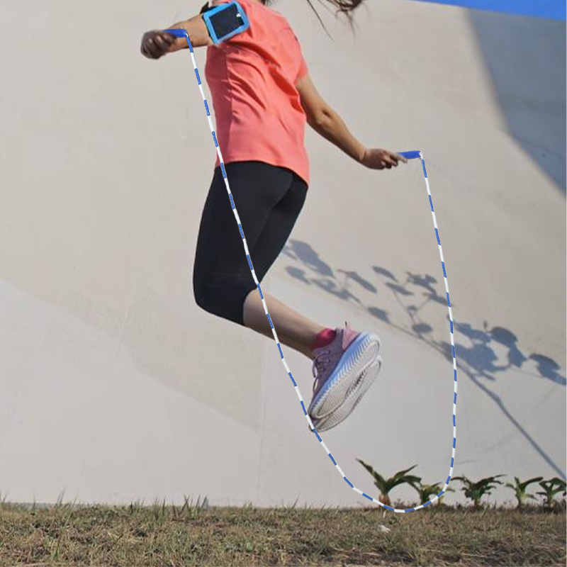 Corda per saltare con perline morbide Maniglia antiscivolo Corda per saltare fitness segmentata regolabile senza grovigli che mantiene l'allenamento in forma