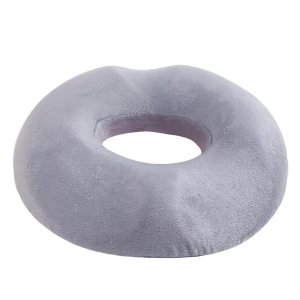 Tailbone Pain Hollowed Out High Density PU Foam Donuts Shape Shaping Seat Cushion Hemorrhoid Treat Sciatica Relief Hip Up: Grey