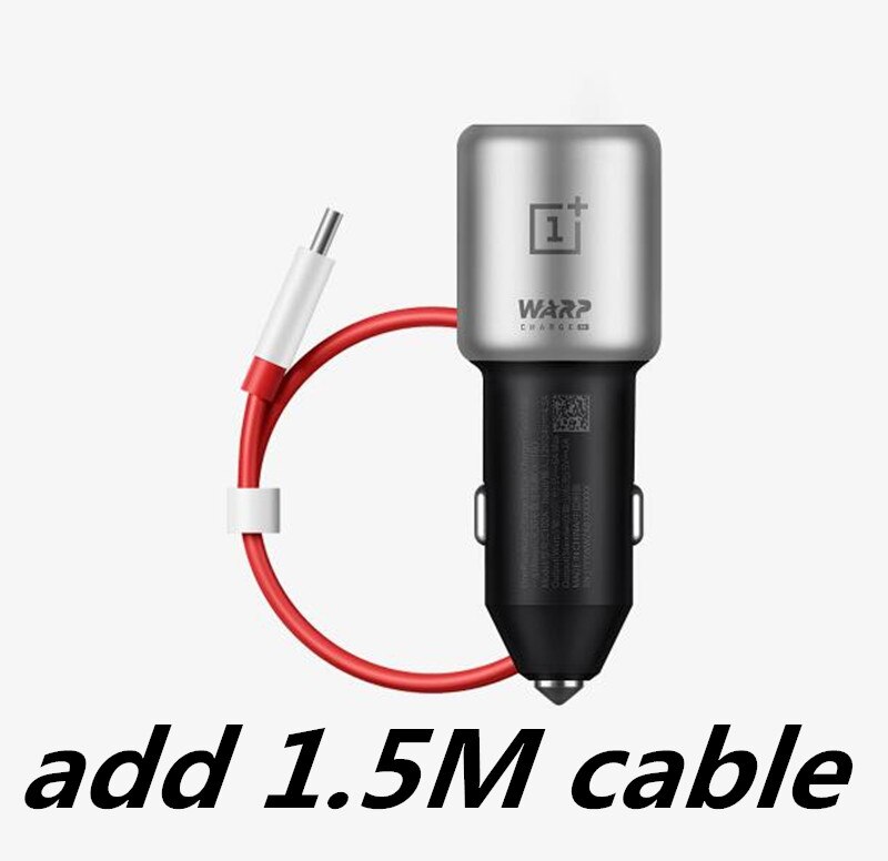 Original OnePlus Warp Charger 30W Car Charger EU UK Input 12V 24V 4.5A Output 5V 6A Max For OnePlus 7 /7 Pro/ 7T /7T pro: add 1.5M cable