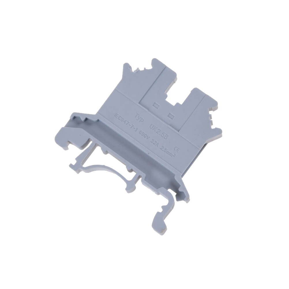 10 stk ledningsklemmer uk -2.5b universal din-skinne lug plade ledning kabel række forbindelse kobber din skinne monteret  uk2.5b