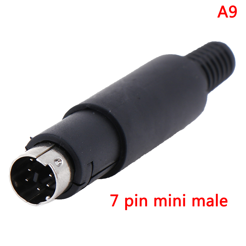 1PC Mini DIN Plug Socket Connector 3/4/5/6/7/8 PIN Chassis Cable Mount Male Female 3-8Pin: A9