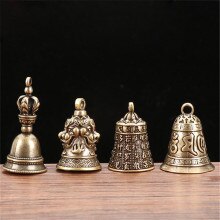 Brass Handicraft Magic Bell Wind Bell Tibetan Bronze Bell Keychain Pendant For Cristmas Home Decoration Pendant Antique Bell