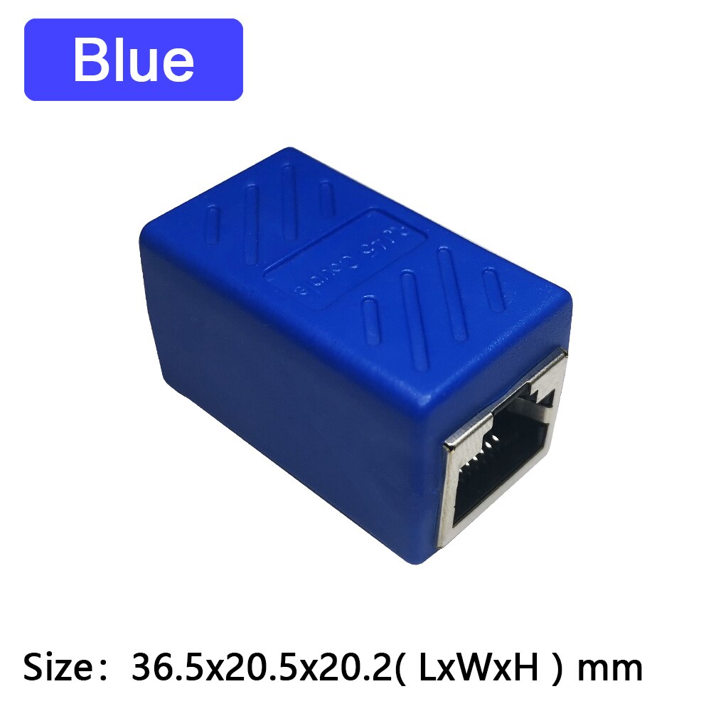 1 To 1 Ways RJ45 Ethernet LAN Network Splitter Double Adapter Ports Coupler Connector Extender Adapter Plug Connector Adapter: Blue