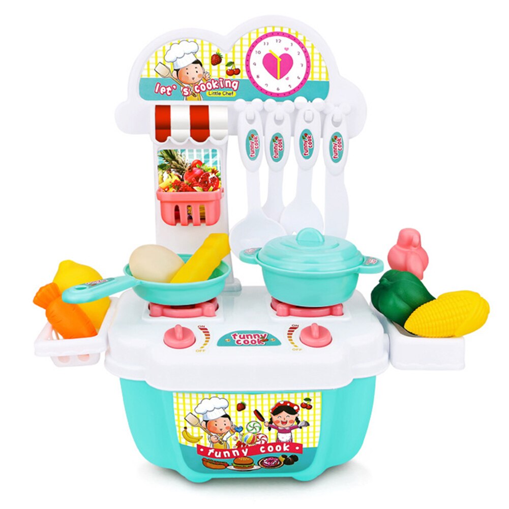 22 PCS Play Kitchen Kit for Kids Pretend Cooking Set Roleplay Toddler Playhouse Game YJS99: Default Title