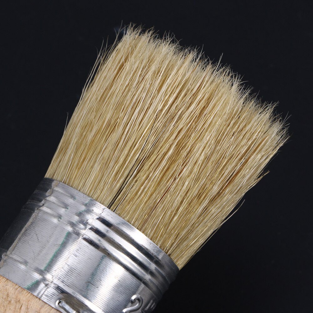 1pc maling voksbørste maling voksbørste træ håndtag børste, blød voksbørste til møbler stencils folkart