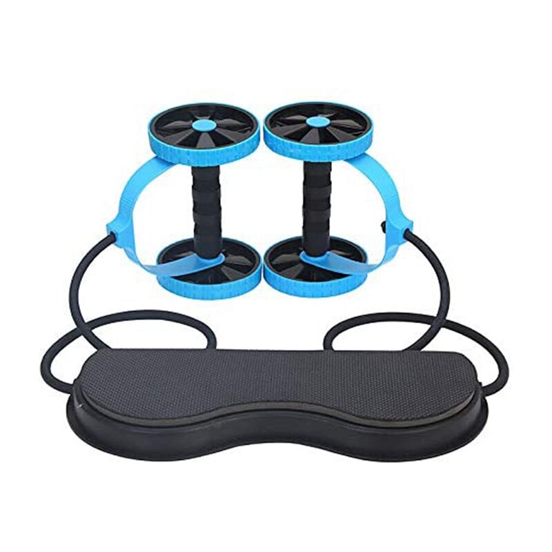 Ab Rullo Resistenza Abinal Allenatore Doppio Rullo per Il fitness A Casa Multi-Esercizio di fitness Ginocchiere Attrezzature per Il fitness: Default Title