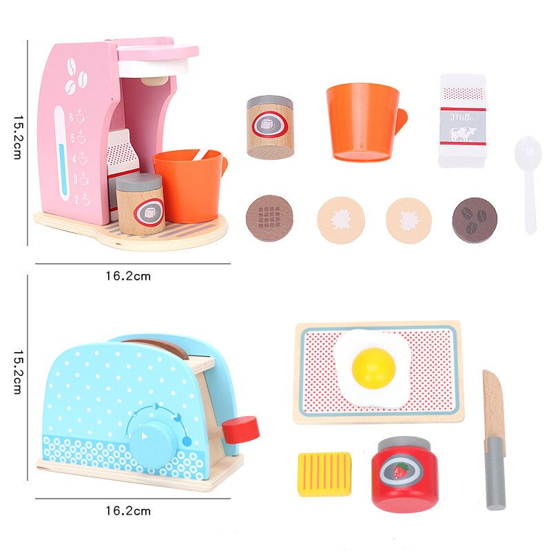 Kitchen Toys Imitated Chef Pretend Cooking Food Play Dinnerware Set Safe Cute Children Girl Wooden Educational Toy Game