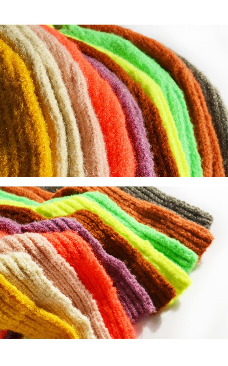 Geborduurde letters effen kinderwintermuts wollen streep gebreide kindermuts gehaakte meisjesmutsen winter jongensmuts babymutsen