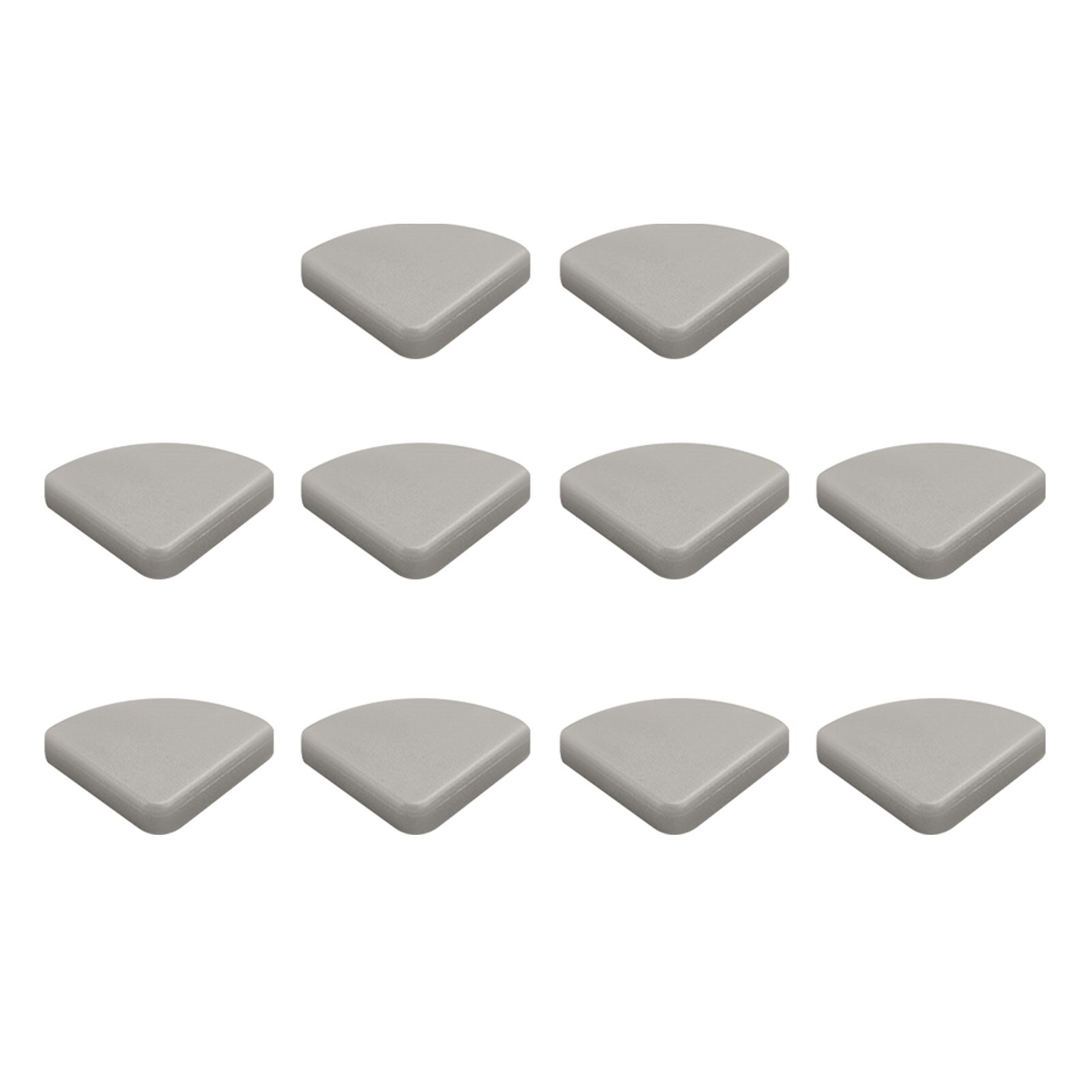 10pcs/pack Adhesive Soft Desk Bumper Table For Furniture Corner Guard Home Silicone Baby Proof Edge Protection Children Safety: grey