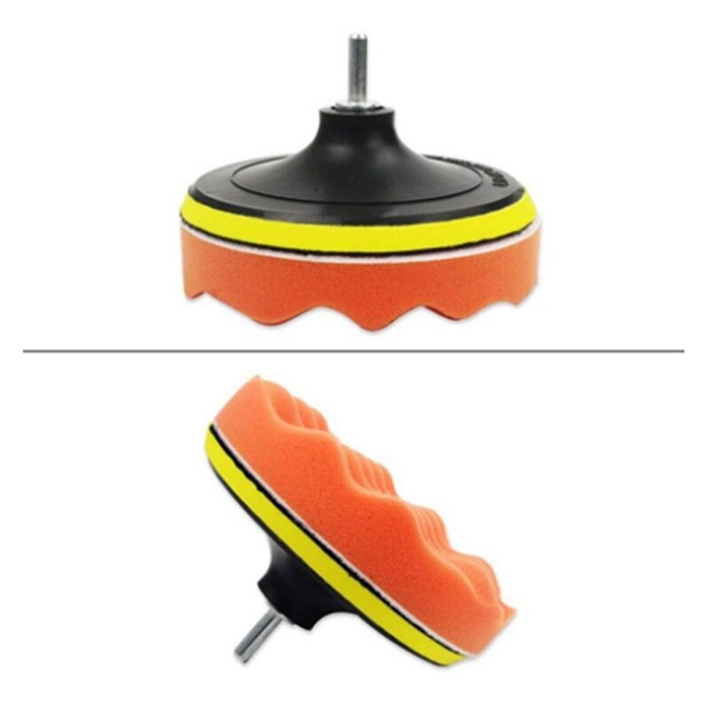 12Pcs Polishing Sponge Wheel Buffing Pad Set For Car Polisher With Drill Adapter Pad Diameter 6 Inch