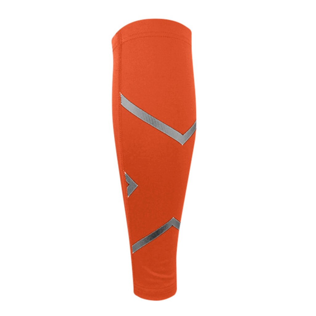 SAGACE veau protéger respirant pression jambe manches jambières mollet jambières unisexe sport basket-ball genouillère: Orange / M
