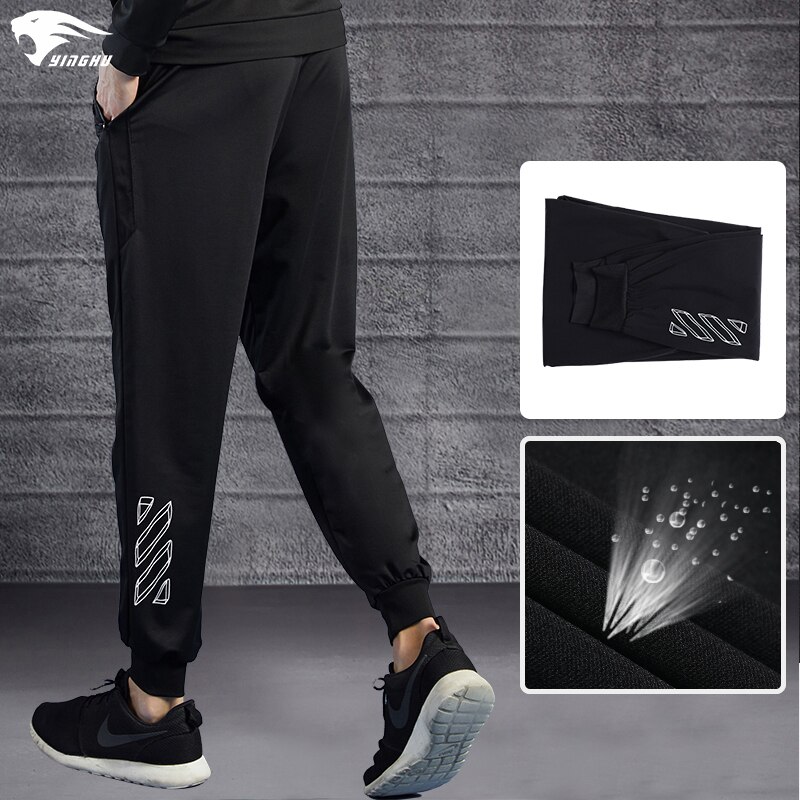Yinghu heren sportbroek, hardloopbroek, ritszakken, trainingsbroek, voetbalbroek, fitnessbroek, voetbalbroek voor heren.