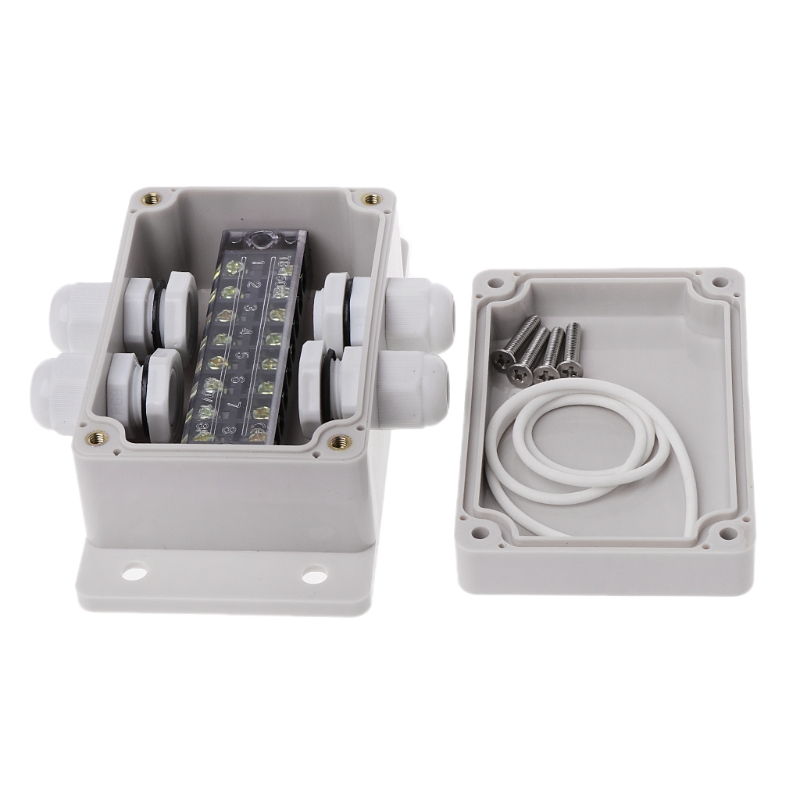 ABS Waterproof Junction Box Electric Enclosure Case 15A 600V Terminal Connector