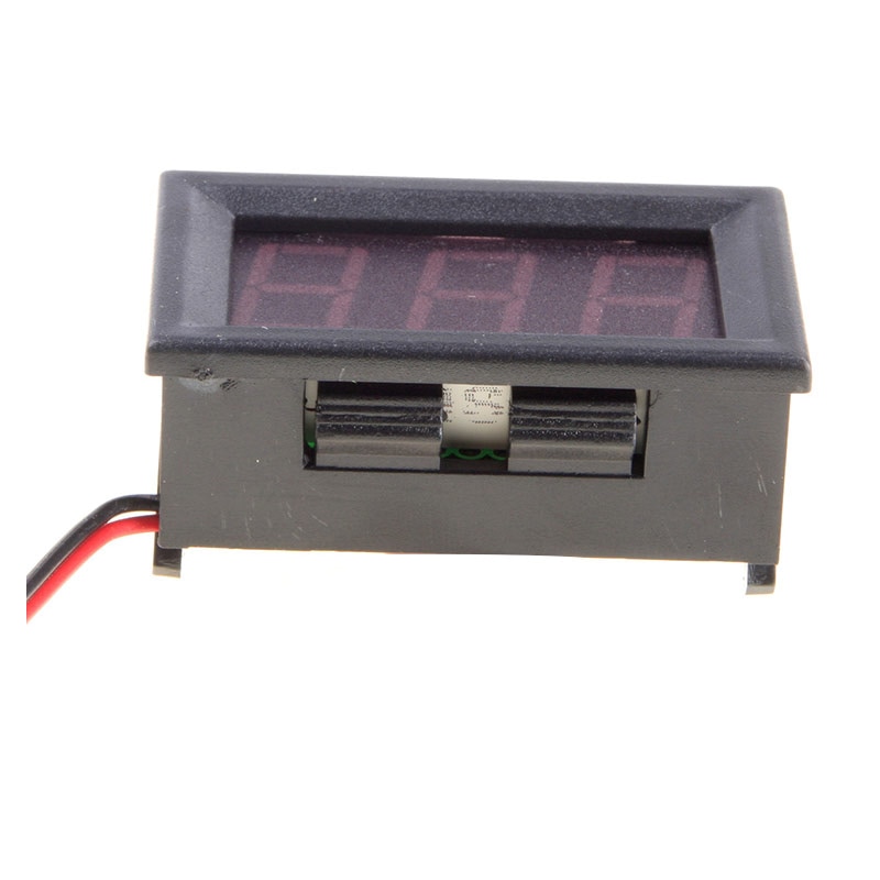 Mini digital voltmeter amperemeter  dc4.5-30v panel volt strømmåler tester med 2 ledninger ledet panel digital display 1 stk