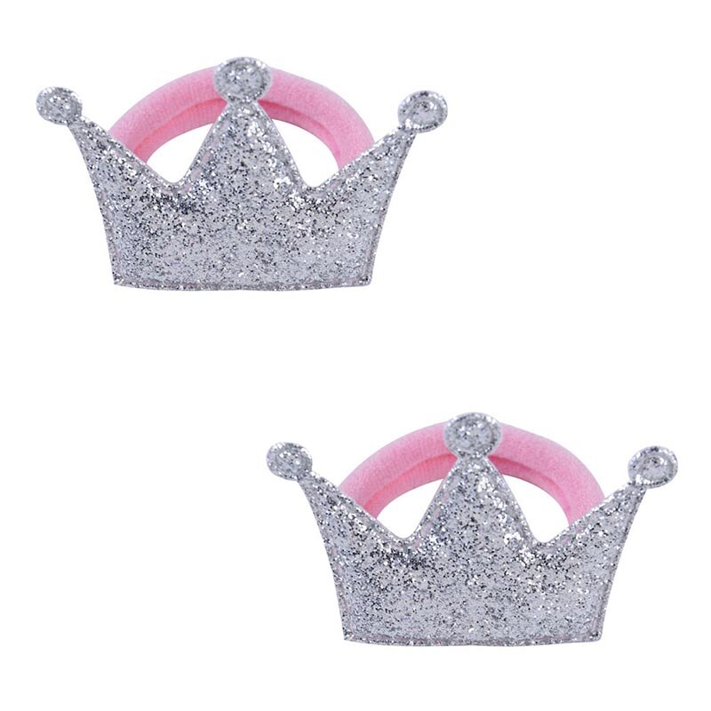 Neue 1 Paar Haar Bands Prinzessin Sterne Goldene Elastische freundlicher Krone Haar Seile Einstellbare Baby Kopfschmuck Herz Haar Zubehör: 2