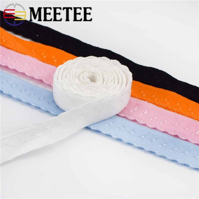Meetee 22/45m 11mm nylon elastische band voor ondergoed schouderband dubbellaagse rand vouw bh-riem veerbanden diy naaien