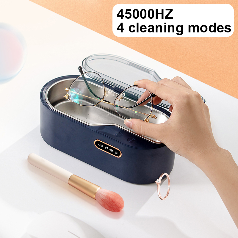 Ultrasonic Cleaning Machine 45000Hz High Frequency Vibration Wash Cleaner Washing Jewelry Glasses Watch Wash 450ML Capacity