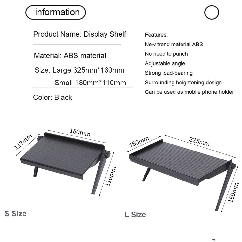 1Pc Adjustable Computer Monitor Rack Computer Monitor Desktop Stand TV Rack Display Shelf Multifunctional Storage Rack
