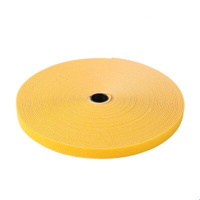 1 Roll 1 Cm * 1 M Kleur Magische Lijm Zelfklevende Tape Band Hoepel Lus Band Klittenbandsluitingen Sluiting tape Scratch Roll Bevestiging Tape: Yellow 1m