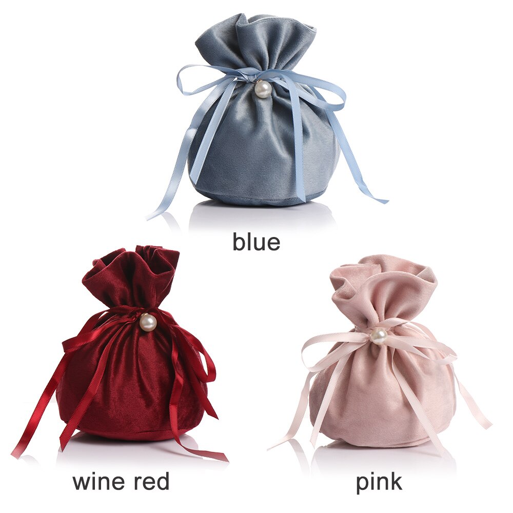 Trekkoord Zoete Candy Pouch Fluwelen Koord Tassen Multifunctionele Sieraden Bag Baby Shower Accessoires Bruiloft Gunsten