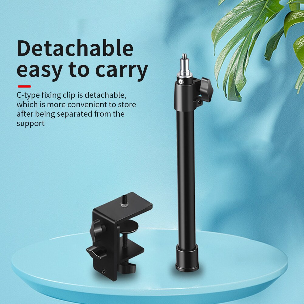 Photography Monopod Camera Stand Tabletop Desk Mount Practical ABS Universal Adjustable Height Video For DSLR Ring Light C Clamp