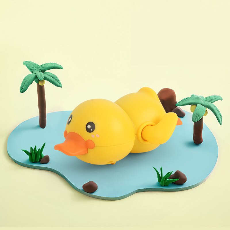 2021 nuovi giocattoli da bagno per bambini animale simpatico cartone animato rana granchio classico piscina per bambini gioco d&#39;acqua carica orologio giocattolo per bambini: Duck