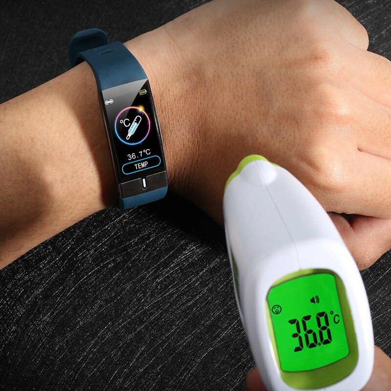 ECG PPG Smart Wristband 24 Hours Body Temperature Heart Rate Blood Pressure Oxygen Monitoring Fitness Wristband Smart Bracelet