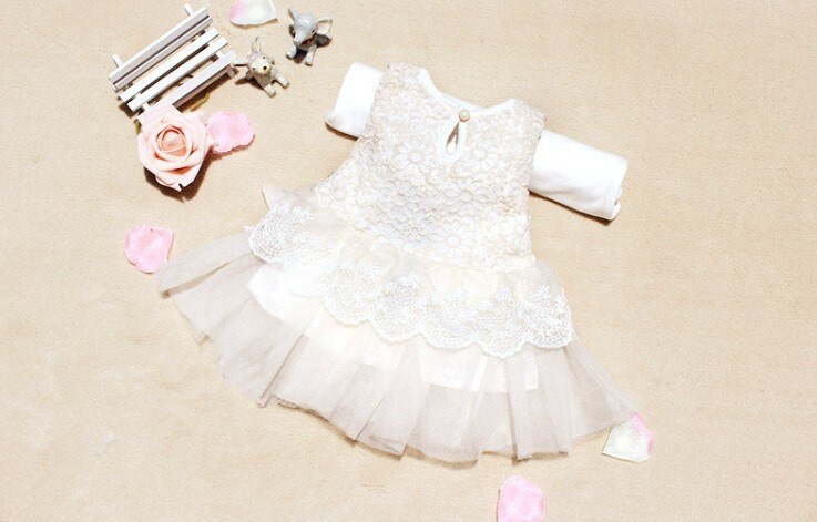 Baby Girl Lace Dress Kids Bow Cotton Ball Gown Princess Dressess for Girls Summer Children Birthday Party Clothing: W / 18M