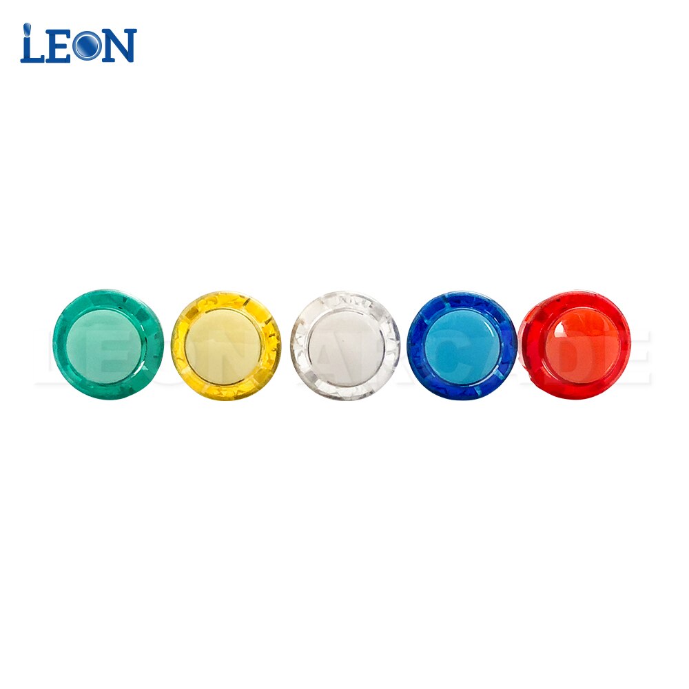 30 Pcs Transparant Arcade Knop Geen Led Arcade 30Mm/24Mm Arcade Kit Voor Arcade Kopie Sanwa 24 OBSF-30 OBSC-30 OBSN-30 Sanwa: 24mm each 6 pcs