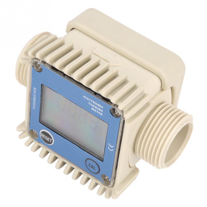 K24 LCD Digital Turbine Flow Sensor Meter 1in 10-90L/min Flowmeter For Methanol/Diesel/Fuel/Kerosene/Chemical Liquid/Urea/Water