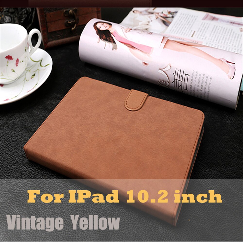 Scrub leren hoesje voor ipad 10.2 , wake-up/sleep cover, hoesje voor ipad air 2 9.7 hoesje voor ipad 7th generatie: Retrogeel