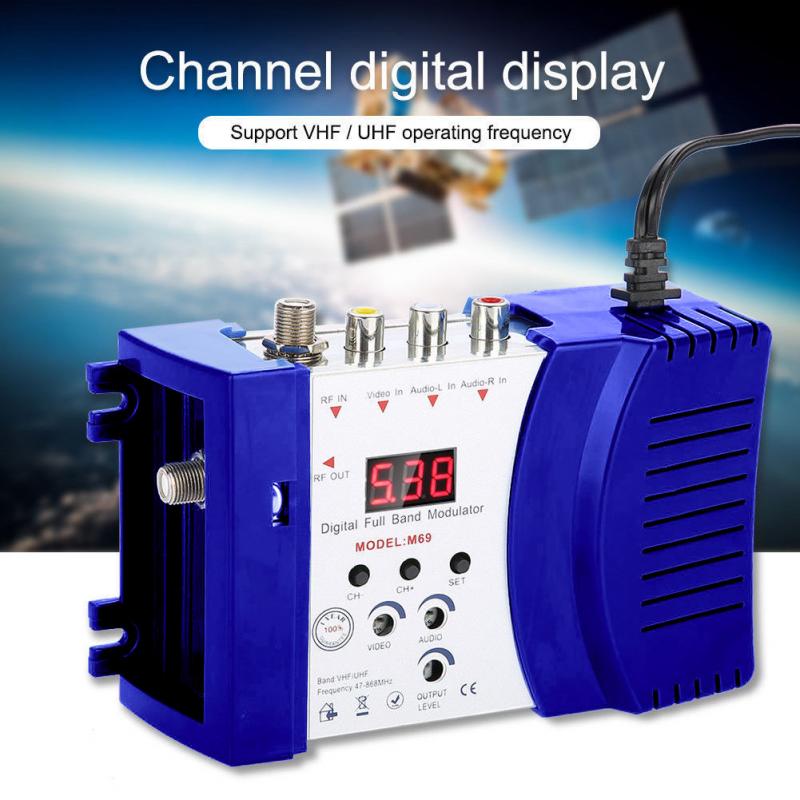 Home Modulator Digital RF Modulator AV to RF AV to TV Converter VHF UHF A Clearer Picture Easy To Install And Operate