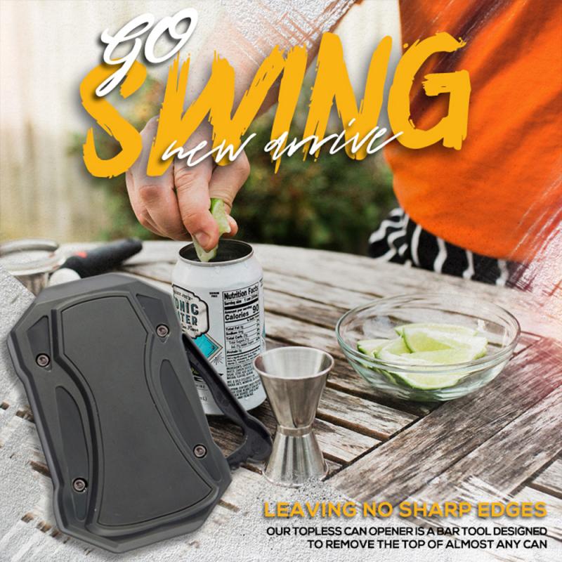 Go Swing Can Opener Bar Tool Safety Easy Manual Can Opener Beverage Bottle Opener Cans Bar Multifunction Can Openers