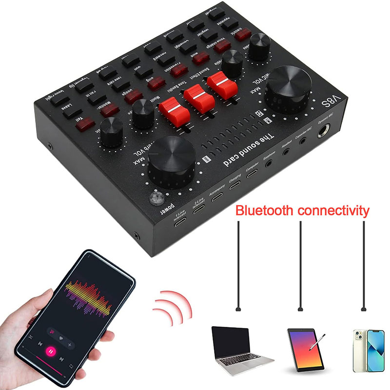 BM800 XlR Microfoon Gelede Arm V8 Live Geluidskaart Podcast BM 800 Condensor Professionele Studio Record Apparatuur Geluidskaart