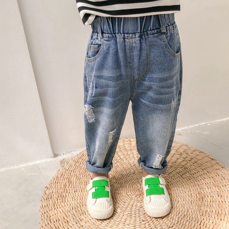 Abbigliamento per bambini ragazzi Jeans larghi Harlan pantaloni classici abbigliamento in Denim per bambini Trend pantaloni lunghi pantaloni Casual per neonato