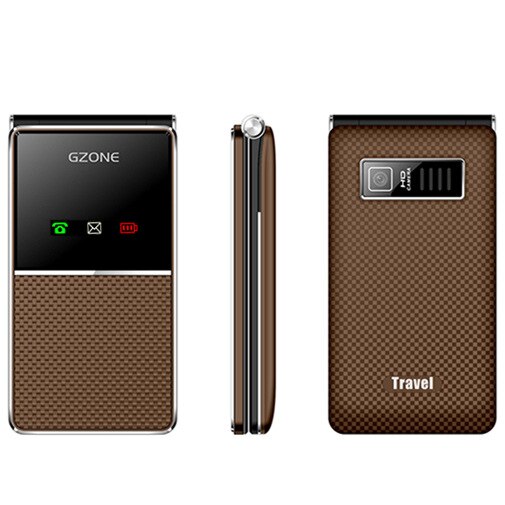 2.8 "big touch screem z klapką na telefon komórkowy podwójna kamera na kartę sim MP3 Mp4 telefon komórkowy rosyjski język hebrajski: standard / brown
